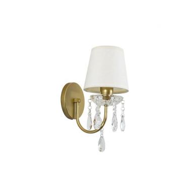 Imagem de Lustre Arandela Cristal Cúpula Dourado Fosco 218/1 - Iluminando
