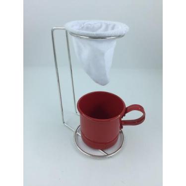 Imagem de Kit Coador De Café Egoista Mais Caneca Vermelha - Silvana Vannucci