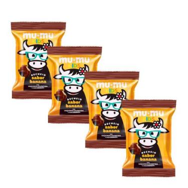 Imagem de Kit 4 Chocolate Mu-Mu Kids Neugebauer Banana 15,6g