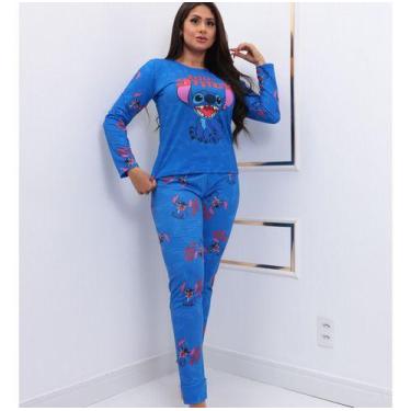 Imagem de Pijama Feminino Manga Longa + Calça Quentinho Para O Frio - Angel Stor