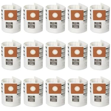 Imagem de Pacote com 15 sacos de filtro de aspirador de pó 90668 tipo B, compatível com aspiradores de pó molhado/seco Shop Vac 2-2,5 galões, modelo AllAround de 2 galões # QAM70, peça # 549712 9066800 9066833
