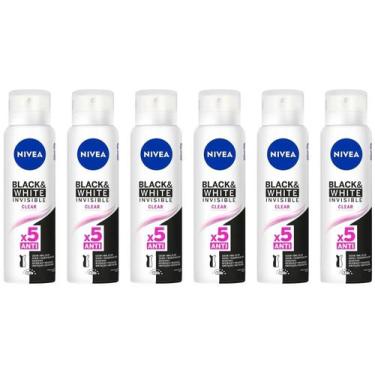 Imagem de Desodorante Antitranspirante Aerossol Nivea - Black & White Clear Femi