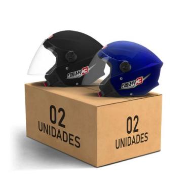 Imagem de Kit 2 Capacetes New Liberty 3 Abertos Pro Tork Moto Masculino Feminino