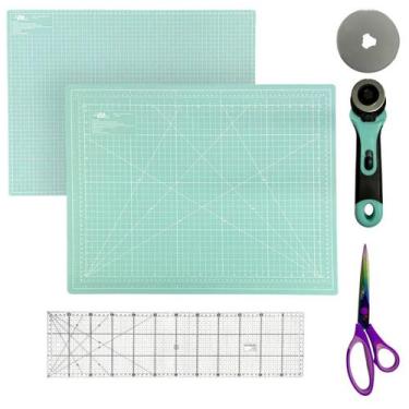 Imagem de Kit Base de Corte Placa Apoio para Mesa A2 45x60cm Tesoura de Titanium