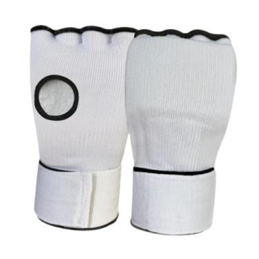 Imagem de YIJU Envoltório de mão para boxe, luvas internas sob luvas de proteção, alças de pulso rápidas ajustáveis ​​para taekwondo mma sparring sanda karate, Branco
