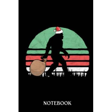 Imagem de Bigfoot notebook: Bigfoot Claus Funny Santa Hat Sack | 120 pages College Ruled Notebook | 6x9" Designer Cover | A Great Gift Bigfoot Believers, Enthusiasts, Researchers & Fans