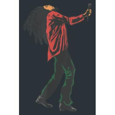 Imagem de Rasta Singer Chillin Vibe Reggae Music Rastafari Gift: - Daily planner notebook, Size format 6.0 x 9.0 inches pages