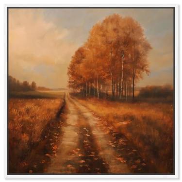 Imagem de Art Remedy Sundown Serenity Canvas Vintage Landscapes, moldura branca, 30,5 cm x 30,5 cm