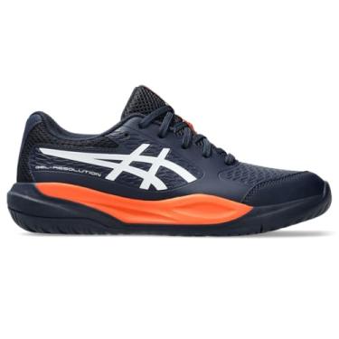 Imagem de ASICS Tênis infantil unissex com resolução de gel X Gs (criança pequena), Meia-noite/branco, 1 Big Kid