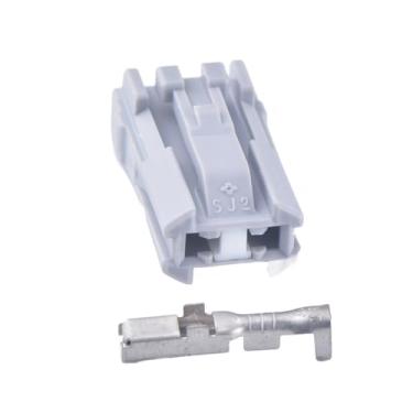 Imagem de Plugue de conversão para reprodutor de cd de 2 pinos, lâmpada da placa de licença da porta do carro, plugue de lâmpada de freio montado alto 90980-11148(Grey female)