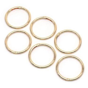 Imagem de Argola Articulada Círculo 50mm - 6 Unidades, DOURADO
