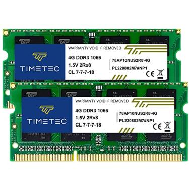Imagem de Timetec Hynix IC DDR3 1066MHz PC3-8500 Não-ECC 1.5V CL7 2Rx8 Dual Rank 204 Pin SODIMM Memory RAM Module Upgrade, 8GB Kit (2x4GB)