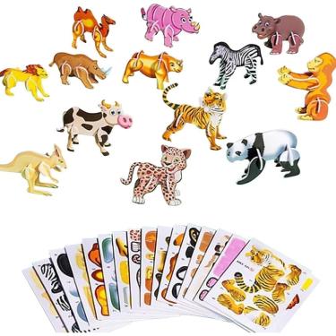 Imagem de Quebra-cabeças de desenhos animados 3D Brinquedos Montessori educacionais para crianças