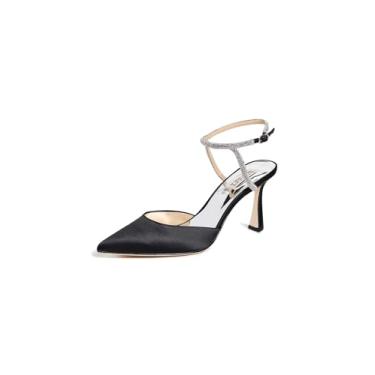 Imagem de Badgley Mischka Sapato feminino Kamilah, Cetim preto, 39