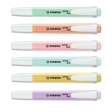 Imagem de Kit 06 Marca Texto Swing Cool Cores Pastel - Stabilo