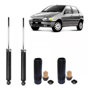 Imagem de PAR AMORTECEDOR TRASEIRO E PAR KIT BATENTE E COIFA 2001 2002 A 2009