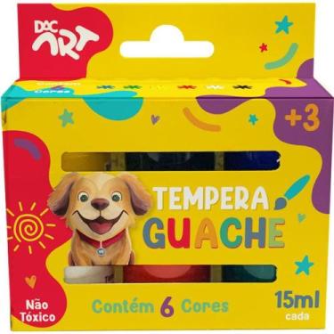 Imagem de Tinta Guache 15ML com 6 Cores  Pacote com 12 Conjuntos - DAC