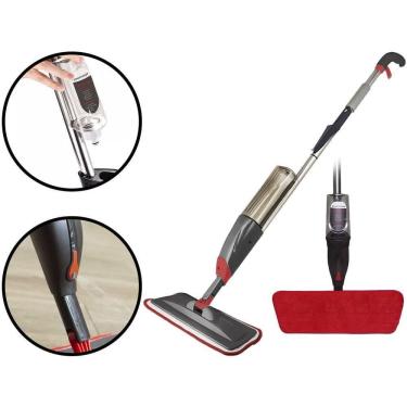 Imagem de Mop Spray Giratório Limpeza Vassoura Flash Mágica Rodo Esfregão Flat Refil Lavável Borrifa Limpa Seca Powermaid