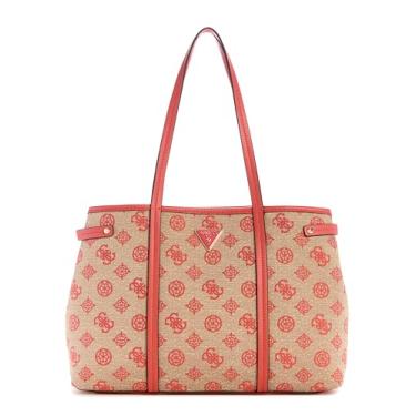Imagem de GUESS Bolsa Beyza Girlfriend, Logotipo vermelho coral, One Size