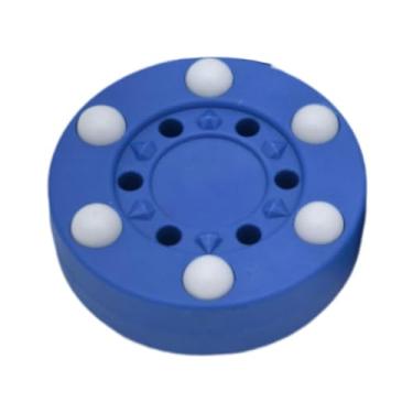 Imagem de kowaku Roller Hockey Puck Puck Hockey Puck Simples para usar o treinamento de hóquei de puck de puck de equipamentos Puck para profissionais de esportes, Azul