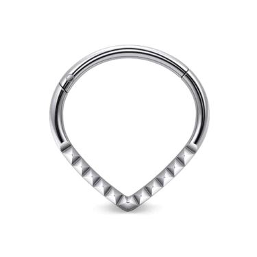 Imagem de Ruifan 20G 18G 16G Anéis de nariz de titânio para mulheres gota opala CZ clicker articulado septo nariz anel lábio hélice cartilagem argola brinco daith torre concha corpo piercing jóias para mulheres