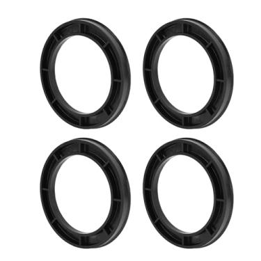Imagem de Hihaha Anéis centralizados no cubo da roda do carro Rodas duráveis Eixo central amortecedor Hubrings preto 4 peças OD 110,1 mm para ID 78,1 mm Policarbonato Material durável