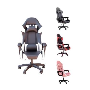 Imagem de Cadeira Gamer C7 Neo, Reclinável 135°, Couro Sintético, Suporta 130kg (Preta e Branca)