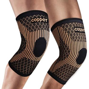 Imagem de Joelheiras SHENGYADE Copper Compression, pacote com 2 unidades para mu