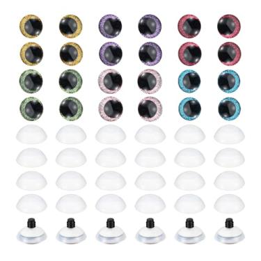 Imagem de PATIKIL 25mm Flash Safety Eyes, 24 Pcs Doll Eyes Realistic Colorful Crocheting Safety Eye for Decor Crochet Accessories Dolls Craft, Mixed Colors