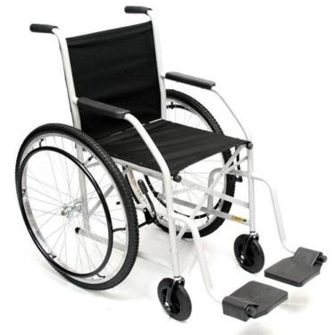 Imagem de Cadeira Rodas CDS 85kg Pneu Inflável Cinza Preta