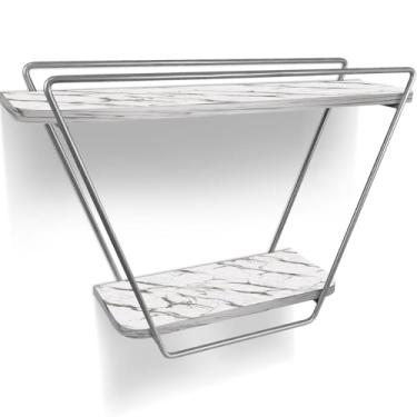 Imagem de Prateleira Nicho Industrial Arrow De Parede - prata/vulcano