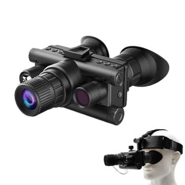Imagem de Óculos De Visão Noturna Binóculo Infravermelho Alça Cabeça Gravação e reprodução em HD para vigilância de acampamento