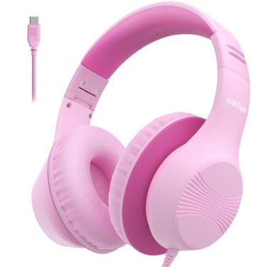 Imagem de EarFun Fones de ouvido infantis K3, fones de ouvido USB tipo C para crianças, limite de volume, som estéreo HD, ajuste confortável, fone de ouvido dobrável com fio para escola/viagem/meninos/meninas