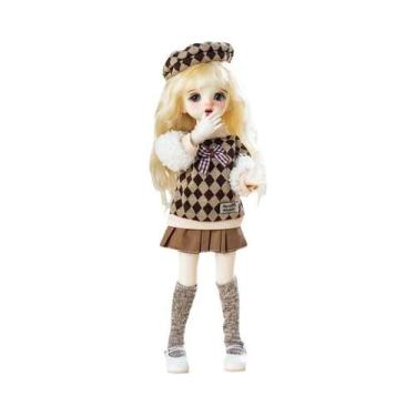 Imagem de Conjunto De Roupas De Boneca Bjd De 30cm, Vestido De Menina, Maquiagem