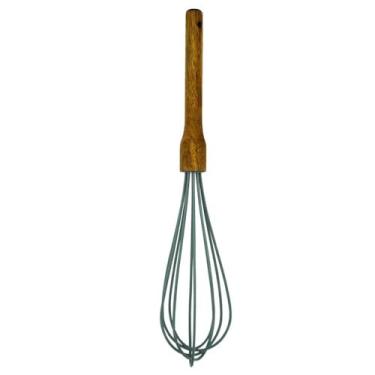 Imagem de Tuut, Linha Madeira Acácia, Batedor de Ovo, Fouet de Silicone, Cinza, 31cm