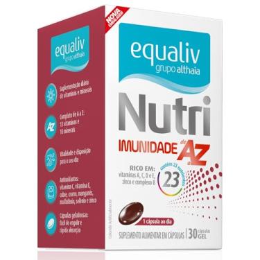 Imagem de Equaliv Nutri Imunidade de A a Z - Suplemento Alimentar - Vitaminas A, C, D e E, Zinco e Complexo B - 30 Cápsulas Gel