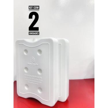 Imagem de Kit de 2 placas de gelo rígido 2000b branco (gr2000b) - GELO TECH