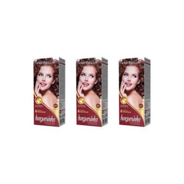 Imagem de Coloraçao Probelle Burguesinha 6.7 Chocolate - Kit C/3Un