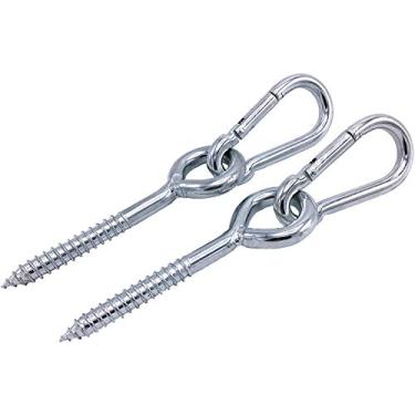 Imagem de Maky Outdoors kit de rede premium para pendurar por capacidade de carga de 1300 libras | ganchos e mosquetões de rede resistentes, ultra duráveis para suporte de rede, redes de ioga e brasileiras, cadeira de balanço, para ambientes internos e externos