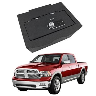 Imagem de TUOJUE Armazenamento seguro de armas no console central compatível com 2009-2018 dodge ram 1500 2500 3500 e 2019 dodge ram 1500 classic, com trava de impressão digital superior, cofre de arm