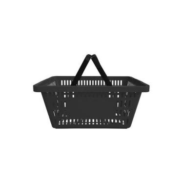 Imagem de Cesta de Compras em PP com Alça 16l A Preto CX 15un - Semaza,  Preto