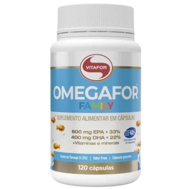 Imagem de Omegafor Family Vitafor 120 Cápsulas  Ômega 3 com EPA DHA + Vitaminas 