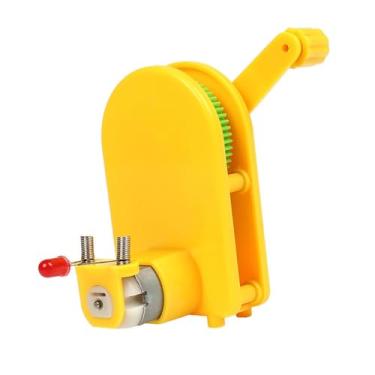 Imagem de YIJU Kit de gerador elétrico de manivela, auxílio para ensino de física, manual de montagem fácil, experimento de física com gerador de manivela para