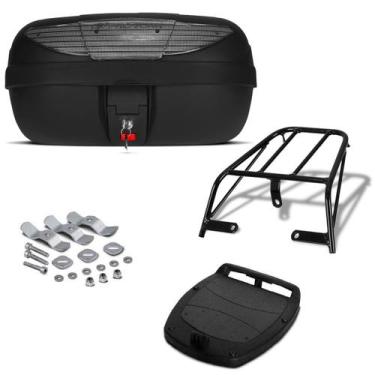 Imagem de Bau 45 Litros Pro Tork + Bagageiro Ybr 125 2000/08, CRISTAL, YBR 125 2