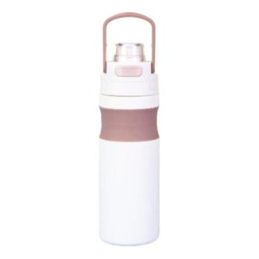 Imagem de Garrafa Térmica Inox 600ml Fashion Tampa Com Alça E Trava - Sem marca,