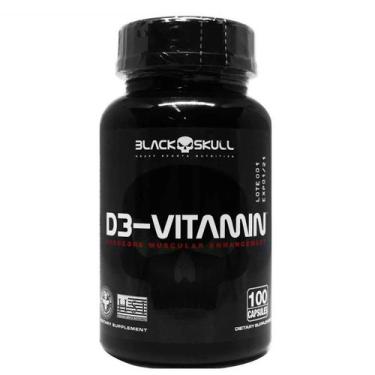 Imagem de Vitamin d3 100 capsulas - black skull, SEM SABOR, 100 CAPSULAS