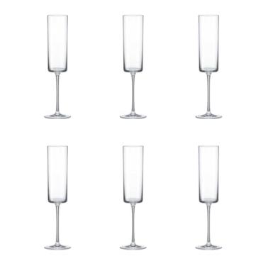 Imagem de Jogo de 6 Taças de Cristal Espumante 170ml Minimal Classic