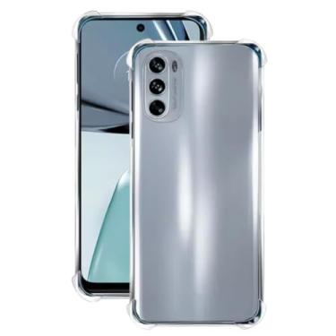 Imagem de Capa Capinha Com Bordas Anti Impacto Para Moto G62 Tela de 6,5 Polegadas (Bluepink)