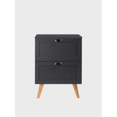 Imagem de Gabinete para Banheiro com Tampo 60cm Retro Mdf Milano - On Móveis, Gr