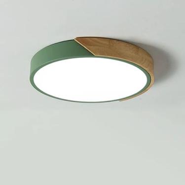 Imagem de Luminária Plafon LED Sobrepor Redonda Grande Várias Cores 3 Tons de Lu